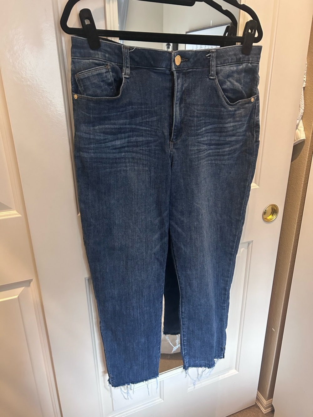 Wit & Wisdom Dark Blue Women's High-Rise Straight Jeans